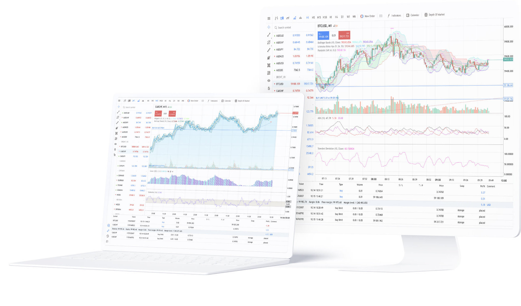 MetaTrader 5 WebTerminal 浏览器交易界面